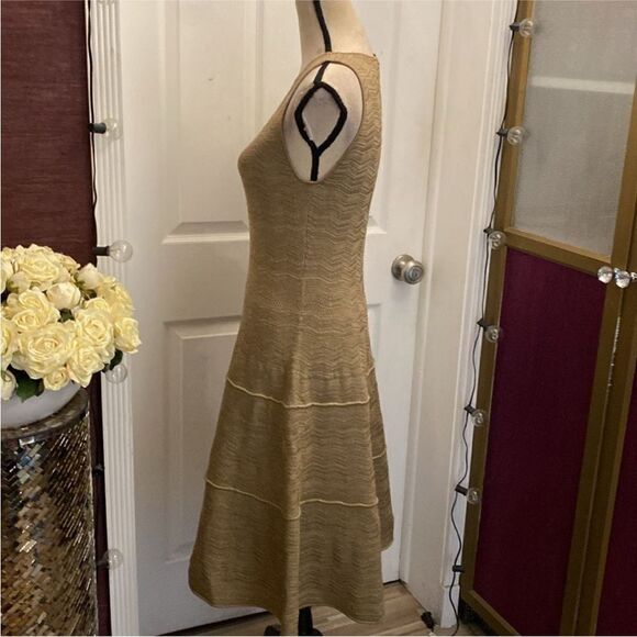 Ralph Lauren black label Elegant Tan Dress with Cardigan, L - Picture 7 of 14
